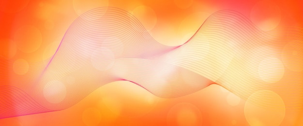 Abstract waves orange light background