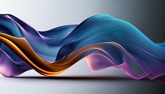 Abstract Waves Trend Gradient Color Creative Design Background