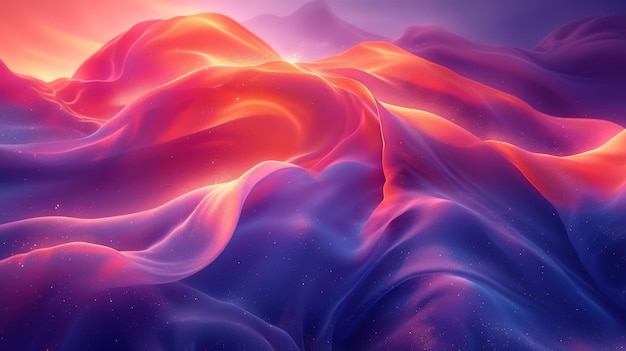 Abstract wavy background 3d rendering 3d illustration Generative AI