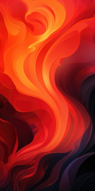 Abstract wavy background fire colors ai generated