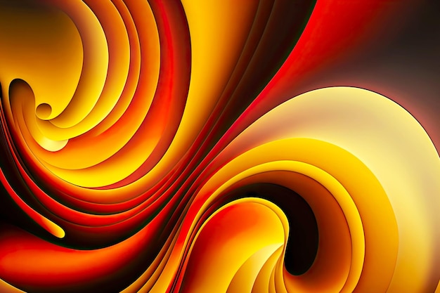 Abstract wavy background in red orange yellow fire colors