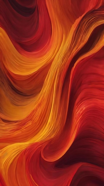 Abstract wavy background in red orange yellow fire colors