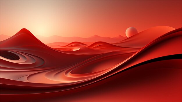 Abstract wavy background vector illustration red and orange colors