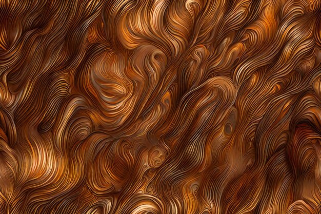 Abstract wavy background with smooth lines in brown and orange colors