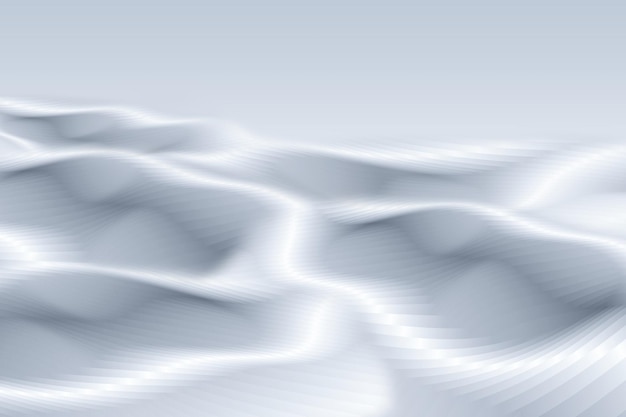 abstract wavy background with smooth lines in gray and white colors