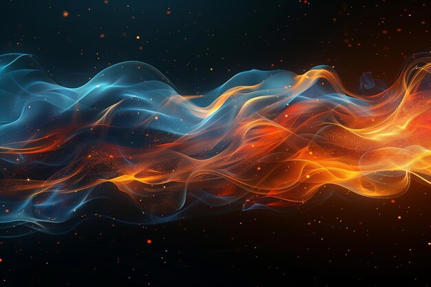 Abstract wavy flame background