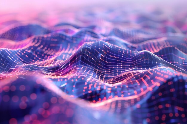 abstract wavy lines created through data processing representing complex patterns and digital design an abstract representation of data processing in a digital landscape
