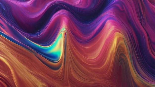 Abstract wavy liquid background ultraviolet holographic foil