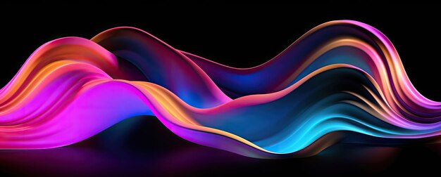 Abstract wavy liquid background with colorful lines