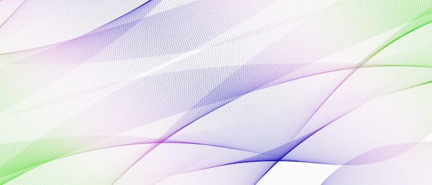 Abstract wavy multicolored lines on a white background widescreen image in high resolution design of business cards posters banners and presentations