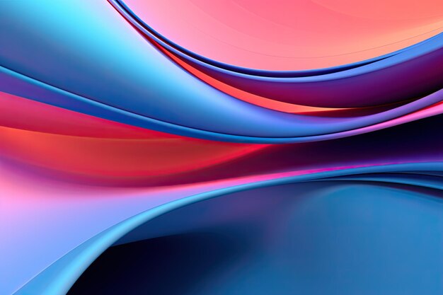 Abstract wavy purple and blue gradient curves fluid waves background