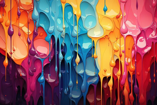 Photo abstract whimsical drips background