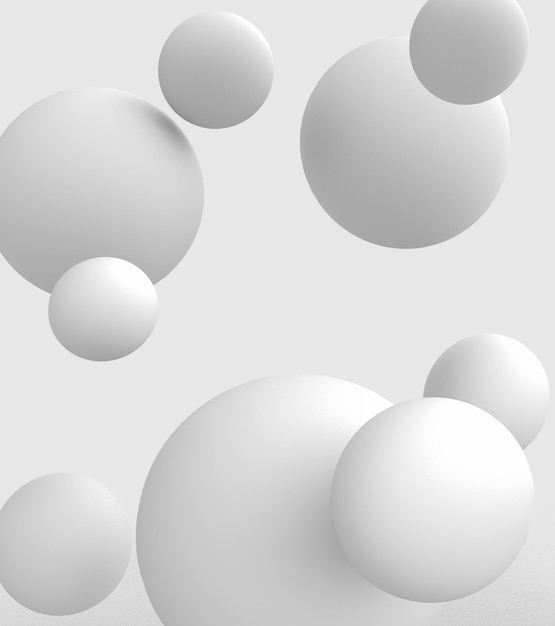 抽象白3D球3Dレンデ