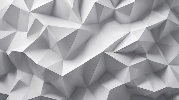 Photo abstract white background with chaotic polygonal structure
