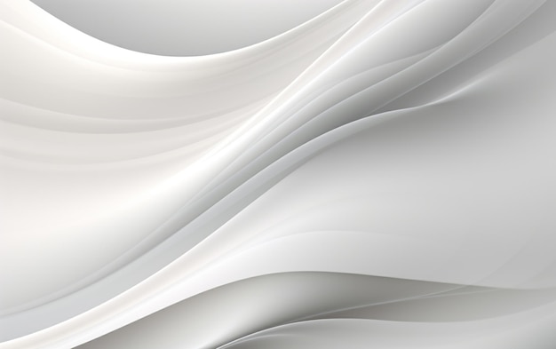 abstract white background with smooth lines and curves generative ai