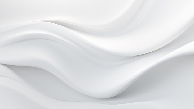 写真 波の滑らかなラインと抽象的な白い背景 動的に流れる白い背景