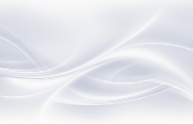 Abstract white background with smooth wavy lines