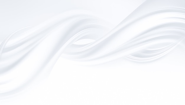 Abstract white background with smooth wavy lines