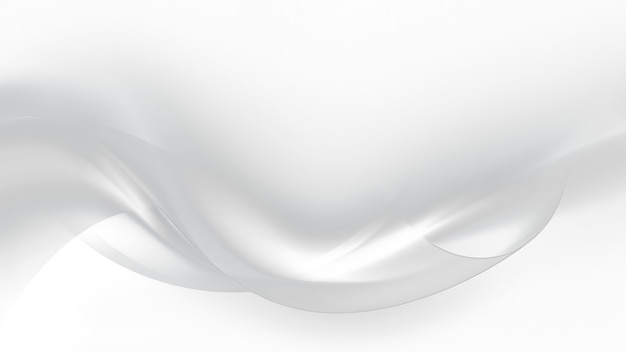 滑らかな波線と抽象的な白い背景
