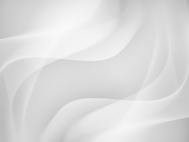 Abstract white background with smooth wavy lines