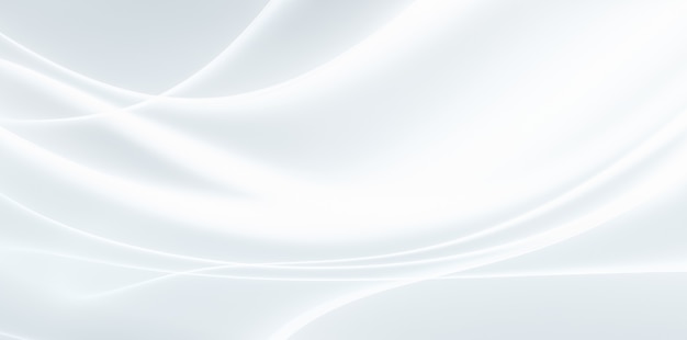 Abstract white background with smooth wavy lines