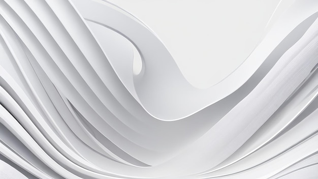 Abstract white background with smooth wavy lines