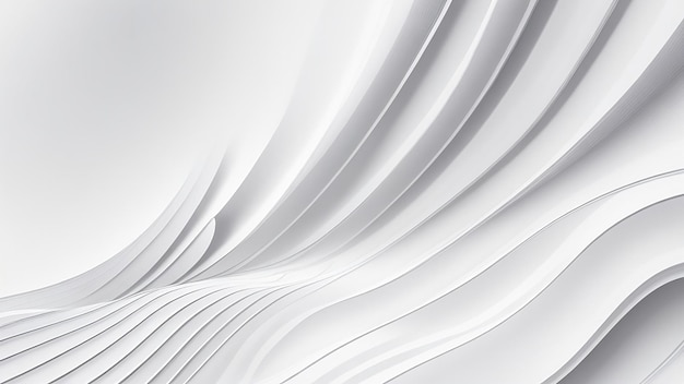 Abstract white background with smooth wavy lines