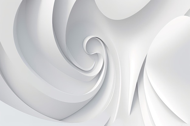 An abstract white background with a spiral design generative AI