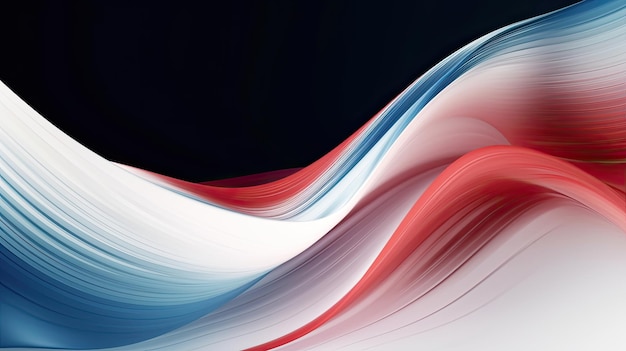 Abstract white blue red blue and purple wave business corporate concept design banner Generative AI