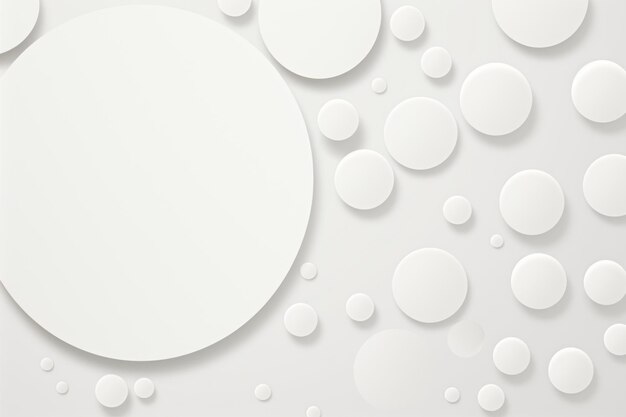 Абстрактные белые круги с шаблоном капли тени Фоновый векторный дизайн AR 32