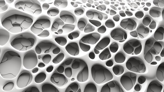 Abstract white color 3d voronoi texture overlaid patterns background design