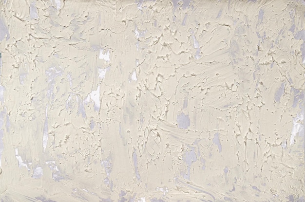 Фото Абстрактная белая акриловая волна, настенная живопись, серо-бежевая рельефная акриловая текстура