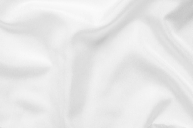 Photo abstract white fabric with soft wave texture background