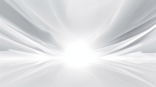 Abstract white futuristic background with fractal horizon