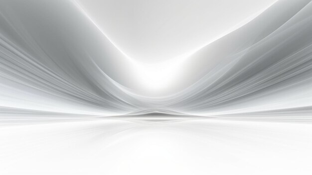 Abstract white futuristic background with fractal horizon