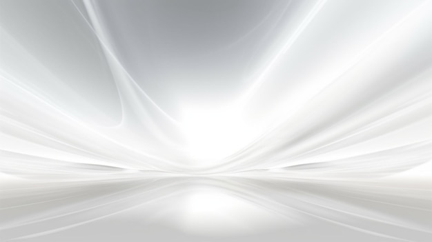 Abstract white futuristic background with fractal horizon