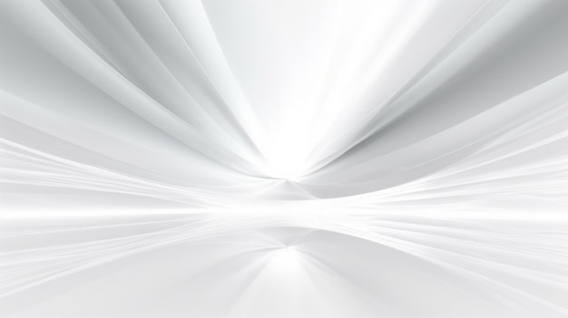 Abstract white futuristic background with fractal horizon