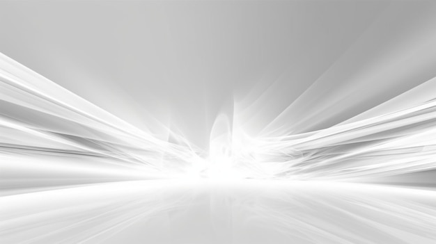 Abstract white futuristic background with fractal horizon