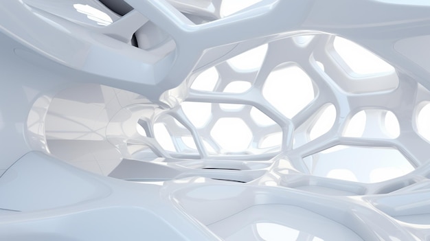 Abstract White Futuristic Background