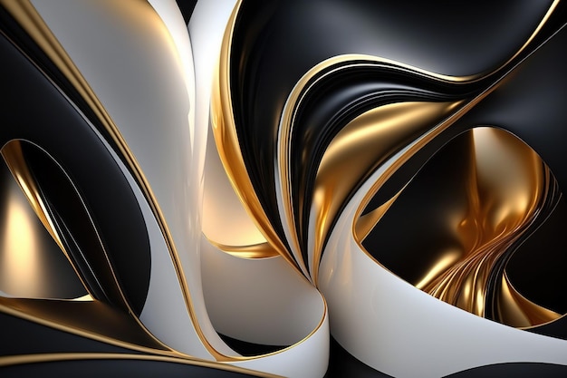 Abstract white gold and black luxury background