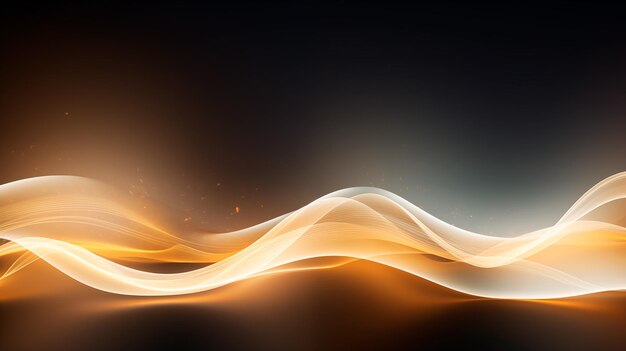 Abstract white and gold glitter wave horizontal background