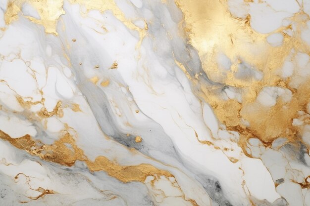 Abstract white and gold luxury marble