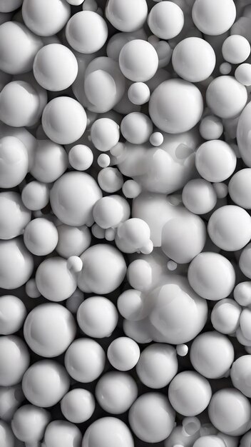 Photo abstract white gradient circle pattern of 3d bubbles background template print item wallpaper