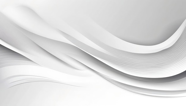 Abstract white and gray background for presentation and design with dynamic wavy lines template for