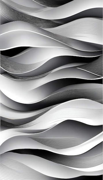 Photo abstract white and gray background for presentation and design with dynamic wavy lines