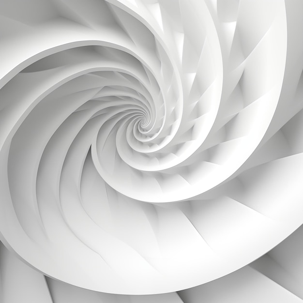 Abstract white and gray surface spiral