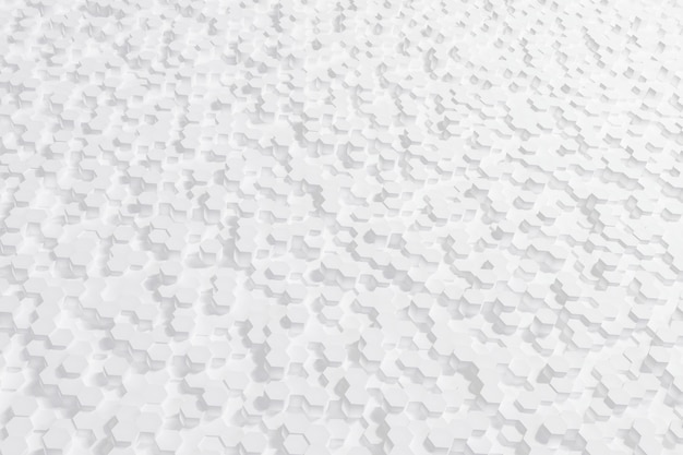 Abstract white hexagon background