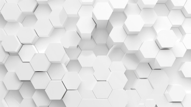 abstract white hexagonal pattern background with a d effect creating depth and texture in a modern design