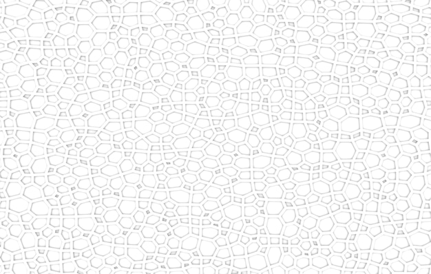 Abstract white honeycomb grid structure 3d illustrationrendering background texture