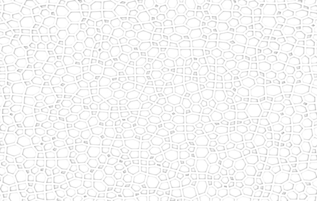 Abstract white honeycomb grid structure 3d illustrationrendering background texture